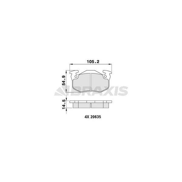 Ön Fren Balatası Renault Twıngo, R5, Clio I (Fıslı)