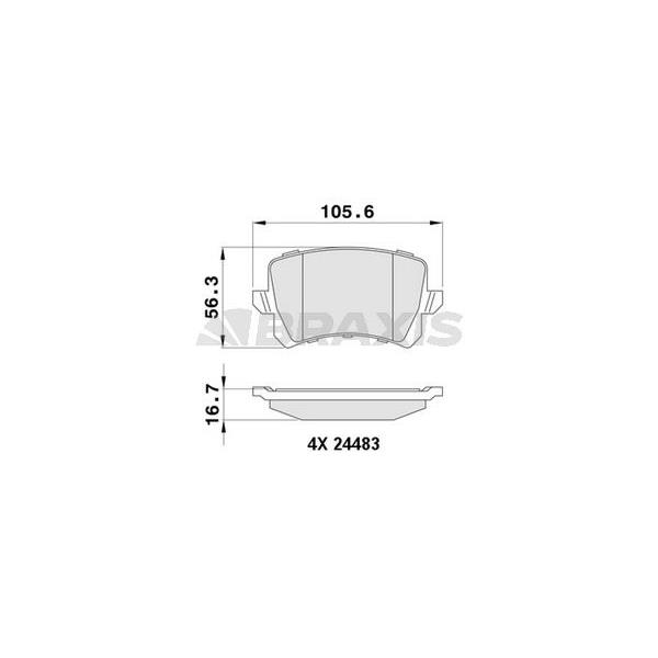 Fren Balatası Arka Passat B7 10> Sharan 10> Tiguan 07> / A6 01> Q3 11> / Alhambra 10>