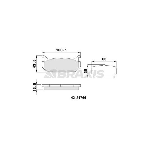 Arka Fren Balatası Mazda 626 Fs 2.0 92>97