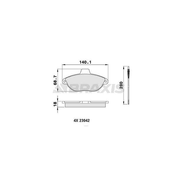 Ön Fren Balatası Jumpy Scudo Expert Dw8b (Fıslı) 00> P806 Evasıon 1.8 8V