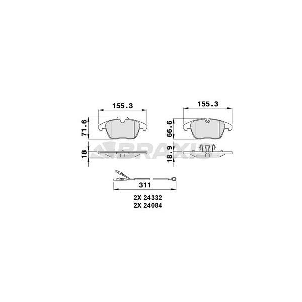 Ön Fren Balatası Fıslı C5 Iıı 1.6 16V / 1.8 16V / 2.0 16V / 1.6Hdı / 2.0Hdı 02 / 08> P407 Dw10bted4 (2.0 16V)