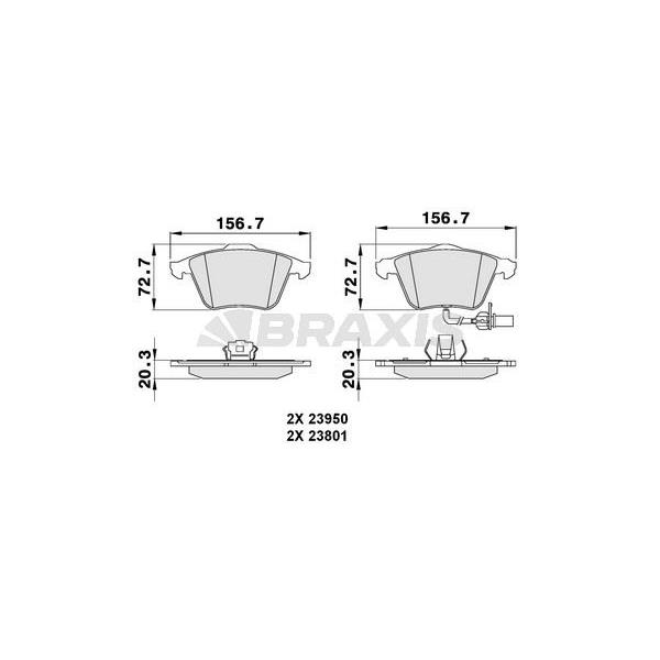 Ön Fren Balatası Fıslı A6 4F2 3.2Fsı / 4.2 Quattro 05 / 04> A6 Avant (4F5) 3.2Fsı / 4.2 Quattro 03 /