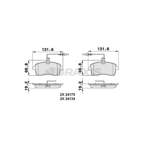 Ön Fren Balatası P407 1.6Hdı 110 Fap.1.8 2.0 2.0 Hdı 135 Fap 04>Fıslı