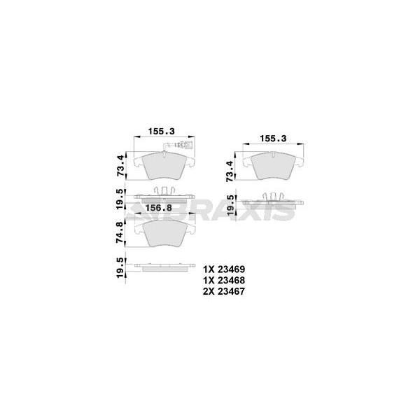 Ön Fren Balatası Transporter T5 T6 T7 16 Jant (Fıslı) 03>19