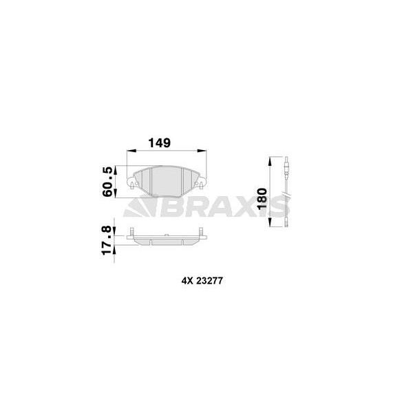 Ön Fren Balatası Cıtroen C5 1.6Hdı 1.8 16V 2.0I 16V 00>