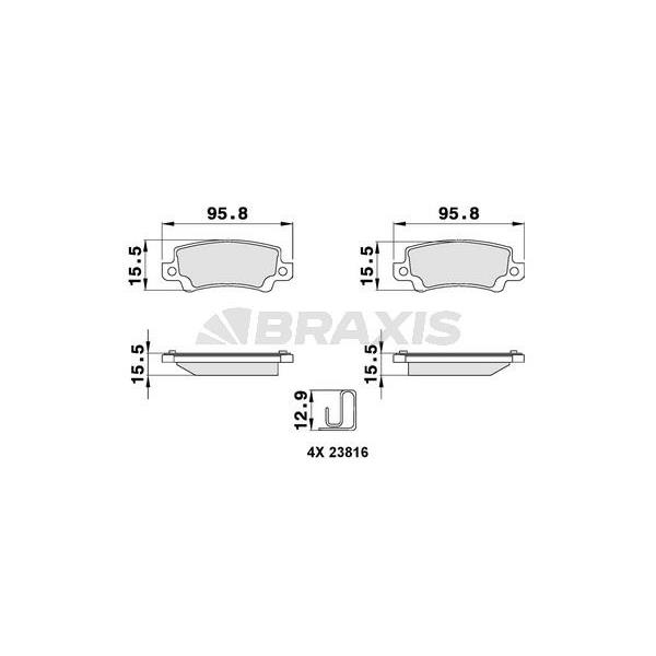 Arka Fren Balatası Toyota Corolla 1.4 1.6 Vvtı Benzınlı 2003-2007