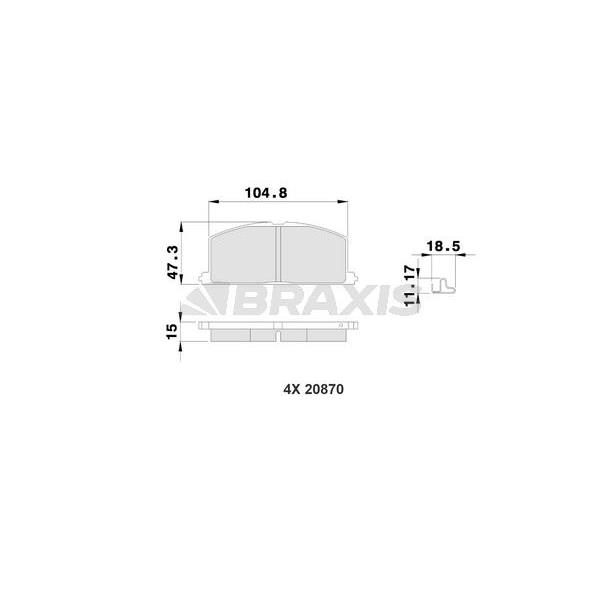 Ön Fren Balatası Toyota Corolla 1.3 1.6 Karburatorlu 1988-1997 Corona 1988-1991 (At171 191)