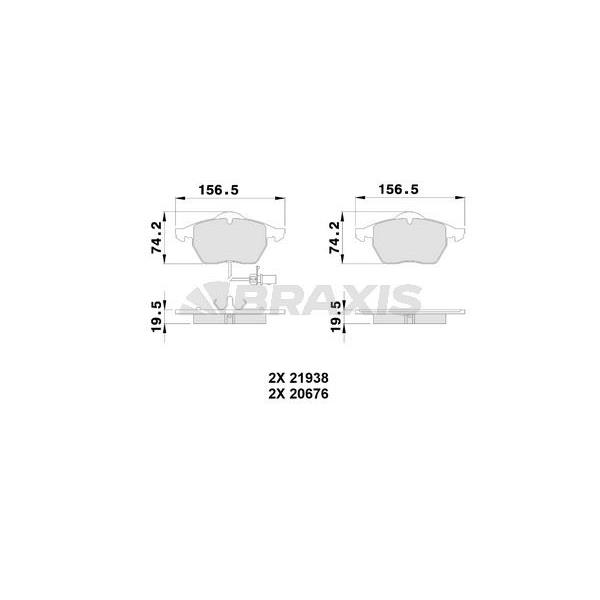 Ön Fren Balatası A4 A6 1.8T 1.9Tdı 95> Passat 1.8T 1.9Tdı 95 00 Golf Iv 1.9Tdı Superb 02> Fıslı
