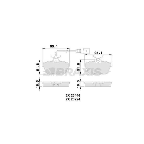 Arka Fren Balatası Transporter T4 96>04 Fıslı