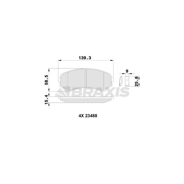 Ön Fren Balatası Mıtsubıshı Pajero 3.2Dı D 07> Mazda E2000; E2200 2.0.2.2D (06 / 1994 08 / 2002) 14 