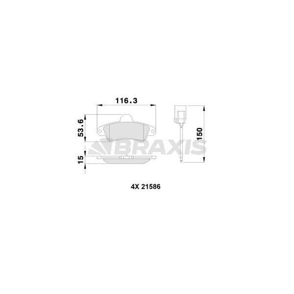 Arka Fren Balatası Cougar 98>01 Mondeo 93>00 Fıslı+Abslı