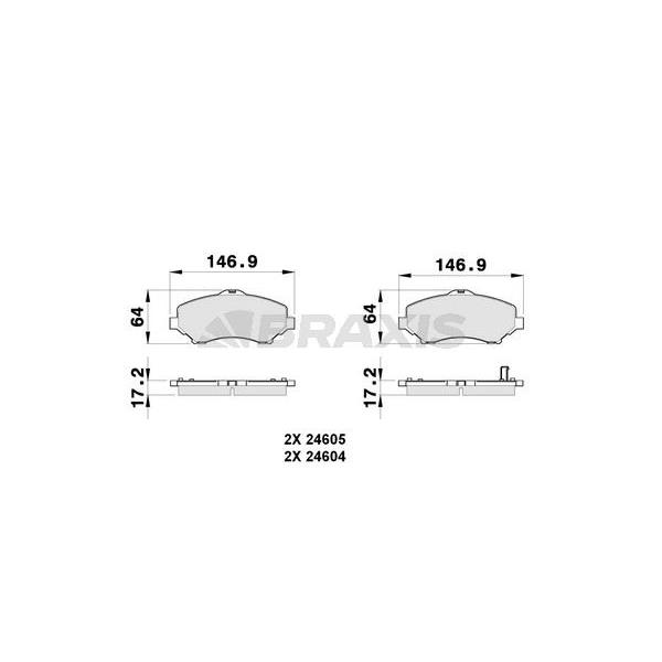 Arka Fren Balatası Chrysler Grand Voyager V Dodge Caravan Journey