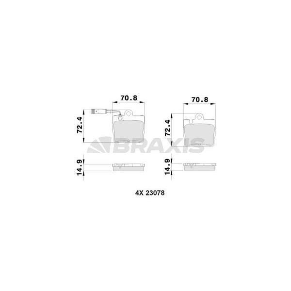 Fren Balatası Arka S-Class W220 98>05 C215 99>06