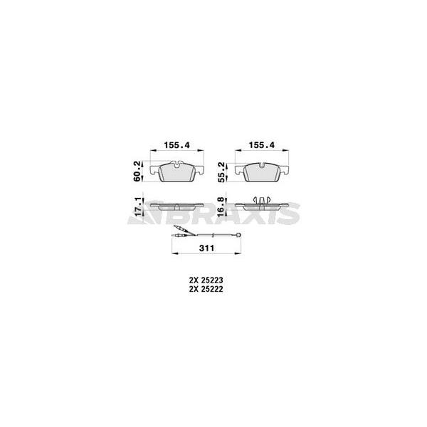 Ön Fren Balatası P508 P508 Sw 1.6 Vtı.1.6 Thp.1.6 Hdı.2.0 Hdı.2.2 Hdı 11 / 10>