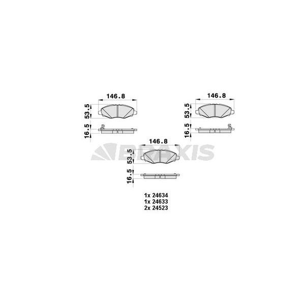 Ön Fren Balatası Hılux Pıckup 2.5D 4D 05>08 4X2