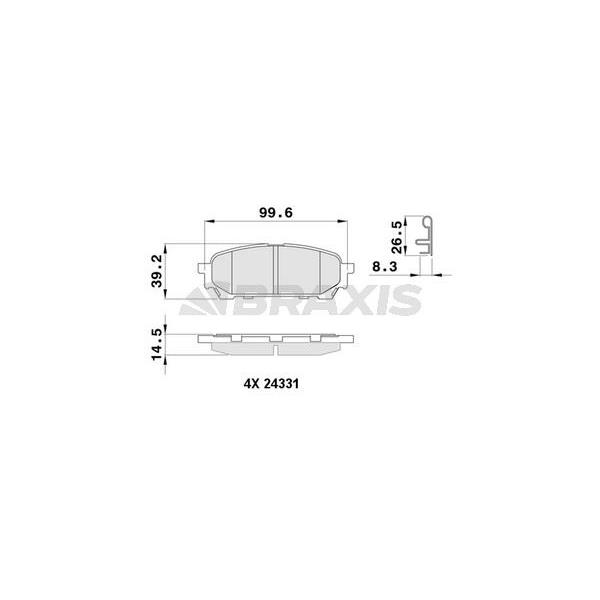 Arka Fren Balatası Impreza 00>07 Forester Sg 03>08
