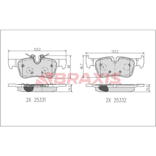 Arka Fren Balatası Bmw F45 F48 F39 Mını F60 F54