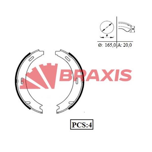 Fren Balatası Arka (Park Frenı Pabucu) W168 97>04 W169 04>12 W245 05>11 Vaneo 414 02>05 W203 00>07 C