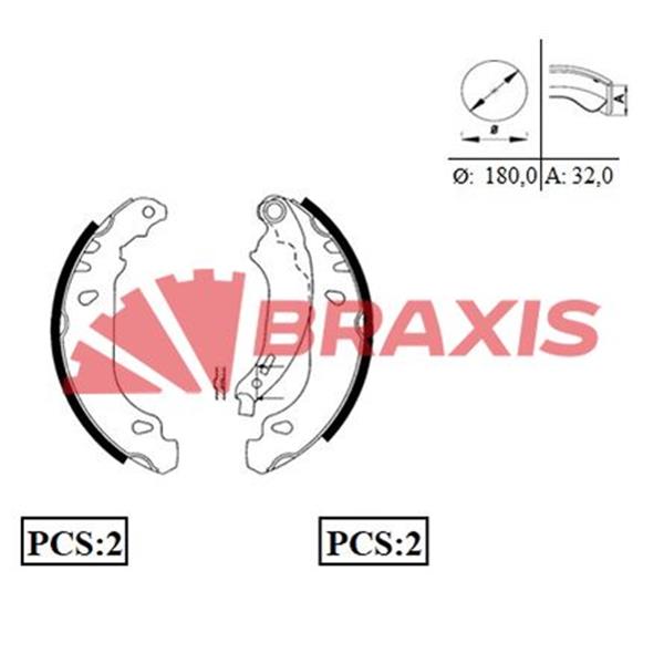 Arka Fren Balatası Pabuç P206 P206+ (T3e) 1.1 1.4 1.4Hdı 1.6 1.9D Abs 98>