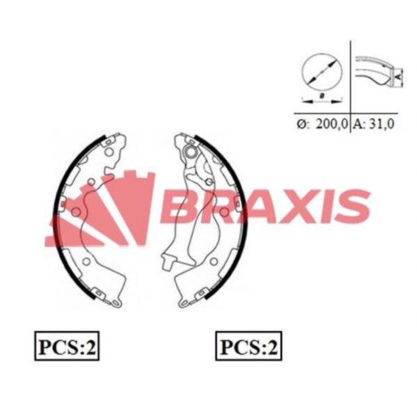 Arka Fren Balatası Pabuç Hyundai Accent Era 06-11 Kia Rio 06-11 Kampana Tıp (Abs Sız)