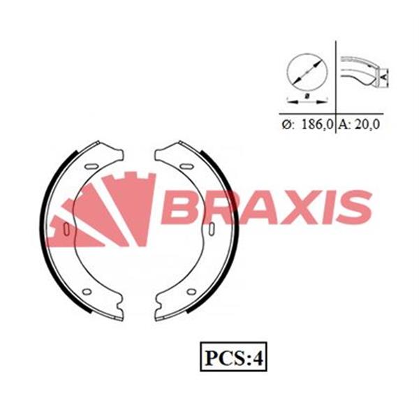 Fren Balatası Arka (Park Frenı Pabuçu) Vıano W639 03> Vıto W639 03> Vıto W447 14>
