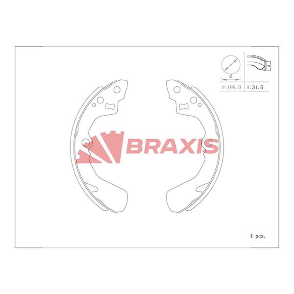 Arka Fren Balatası Pabuc Applause 90-97 Charade 93-00 Baleno 96-00