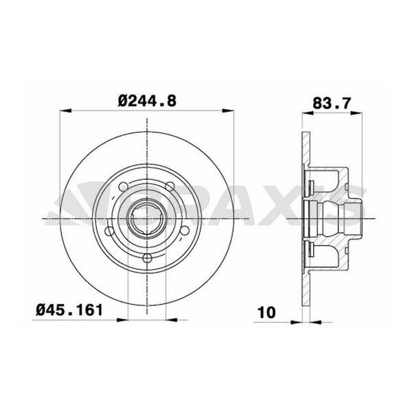 Fren Diski Arka A4 1,6 / 1,8 20V / 1,8Vt / 1,9Tdı / 2,4 30V / 2,6 / 2,8 30V A4 Avant 1,6 / 1,8 20V / 1,8T