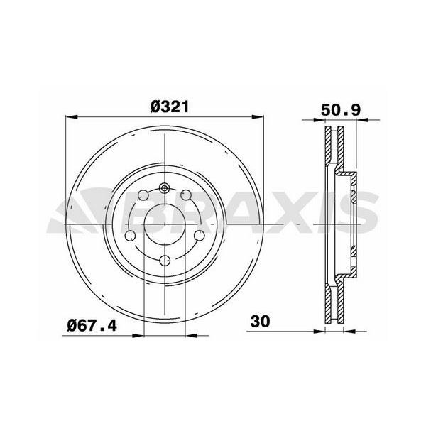 Fren Diski Ön Havalı Opel insignia 08> 9 5 (Ys3g) 10> (17 Jant) / (321×30×5Dlx)***