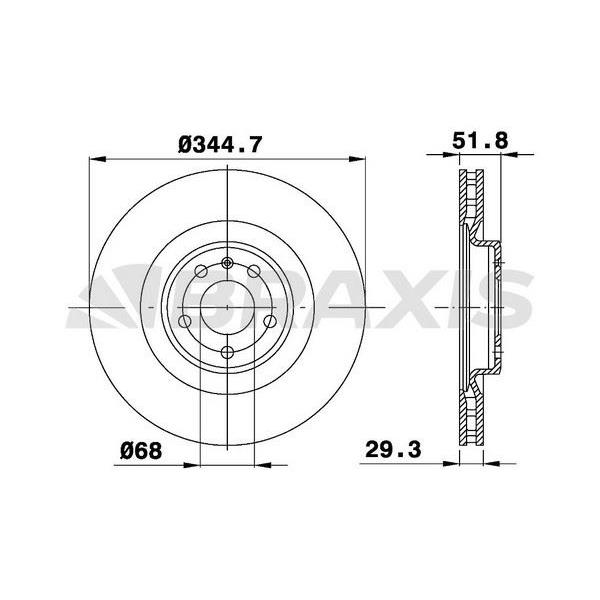Fren Diski Ön Havalı Q5 2.0 Tfsı / 2.0 Tdı / 3.0 Tdı / 3.2 Fsı 08 A5 S5 Quattro 07 A4 S4 Quatt