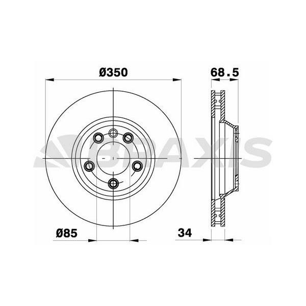 Fren Diski Ön Sağ Havalı Audi Q7 Porsche Cayenne Panamera Touareg 02>