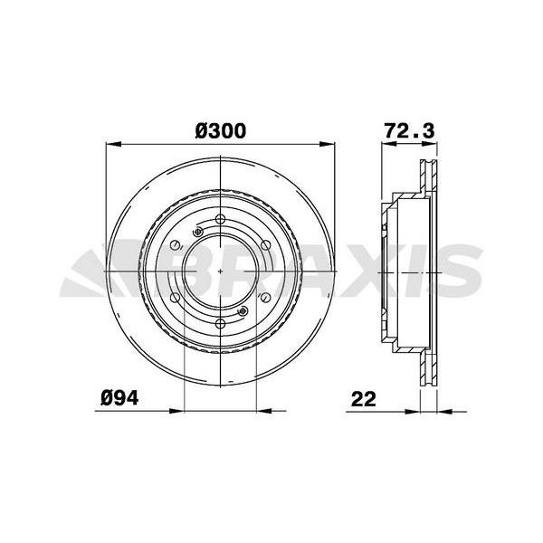 Fren Diski Arka Havalı Pajero Iıı 00> 10 300X6