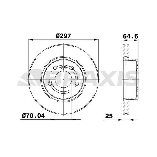Fren Diski Ön Range Rover 94-01 297Mm