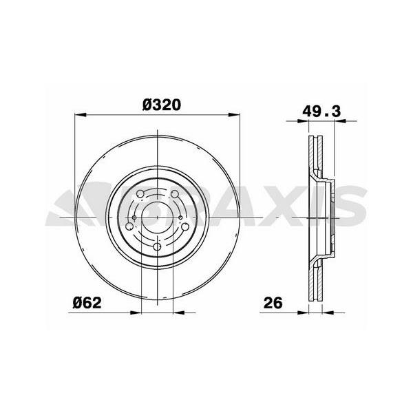 Fren Diski Ön Toyota Avensis Verso 2.0 D4d 2.2 D4d 08-18 (320X5)