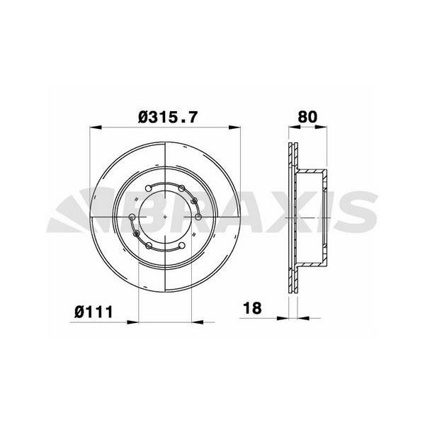 Fren Diski Arka Havalı Nissan Patrol 88>10 316X6
