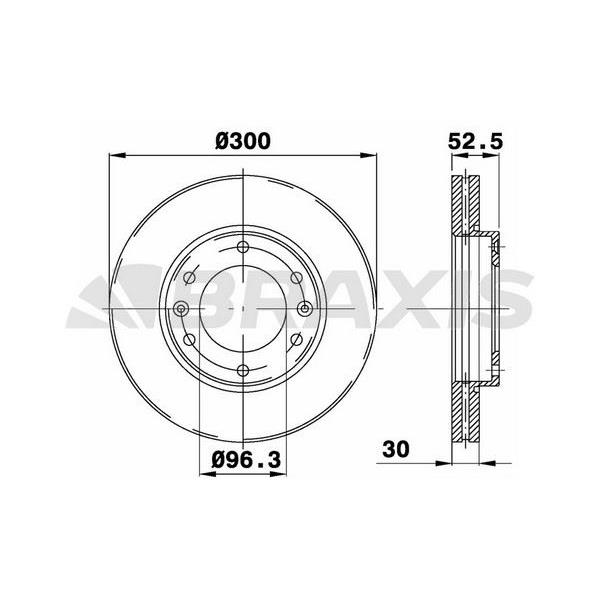 Fren Diski Ön Havalı Hyundai H1 Starex 2008-> (300X6)