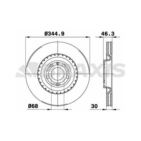 Fren Diski Ön Havalı A4 CabRiolet 8H7.8He 3.2 Fsı 3.2 Fsı Quattro S4 Quattro 01>08