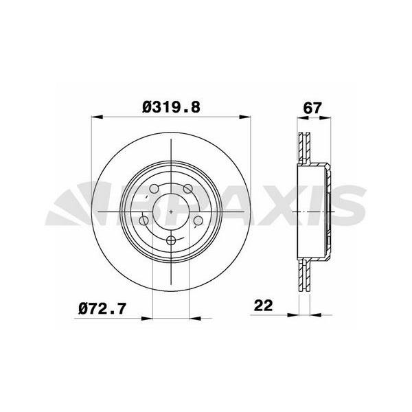 Fren Diski Arka Chrysler 300C 04>12 Dodge Challenger