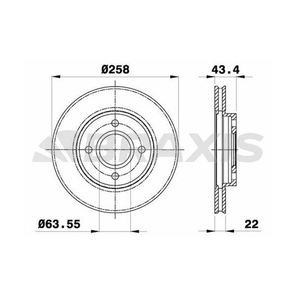 Fren Diski Ön Focus I 98>04 Fıesta V 00>08 Fusıon 02>12 Ford Ka 1.6 03>08 Mazda Iı 1.2 / 1.4 / 1.6