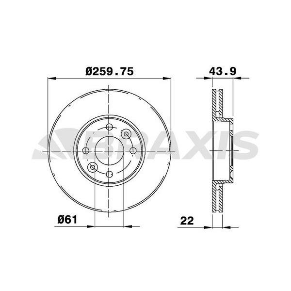 Fren Diski Ön Havalı Mıcra K12 03>10 Note 06>12 Clıo Iıı 06>10 Modus 04> 260X4