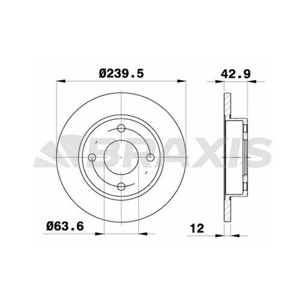 Fren Diski Ön Fıesta Iıı / Iv 89>000 Ford Ka 96>00 Mazda 121 Iıı 96>03 Olcu : (240 X 12 * 4B)