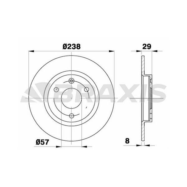 Fren Diski Ön P106 Ax Zx 1.0 / 1.0I / 1.1 / 1.1I / 1.4D 88 96 Saxo S 1.0I / 1.1I 96> (Hava Sog