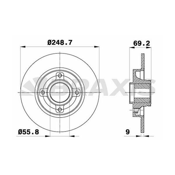 Fren Diski Arka Sensör Halkası Ile C4 C3 Pıcasso Ds3 C3 Iıı P207 P307 P208 P2008 1.4 16V / 1.6