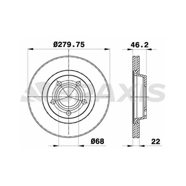 Fren Diski Ön Passat 96>00 A4 94>00 A8 96>10 Phaeton 02>