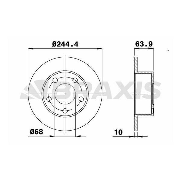 Fren Diski Arka Superb 1.8T / 1.9Tdı / 2.0 / 2.5Tdı / 2.8 V6 02> Passat Varıant 96>