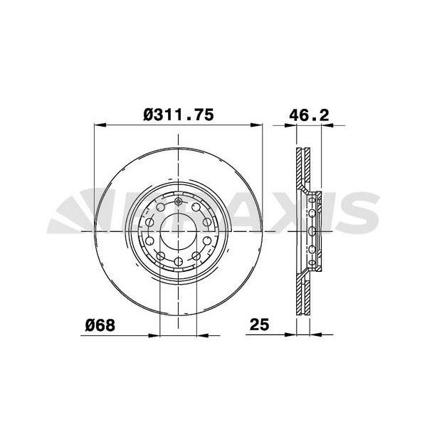 Fren Diski Ön Passat 1.6 / 1.9Tdı / 2.0 / 1.8T 05> A4 01> A6 97> Superb 02> Exeo 09>