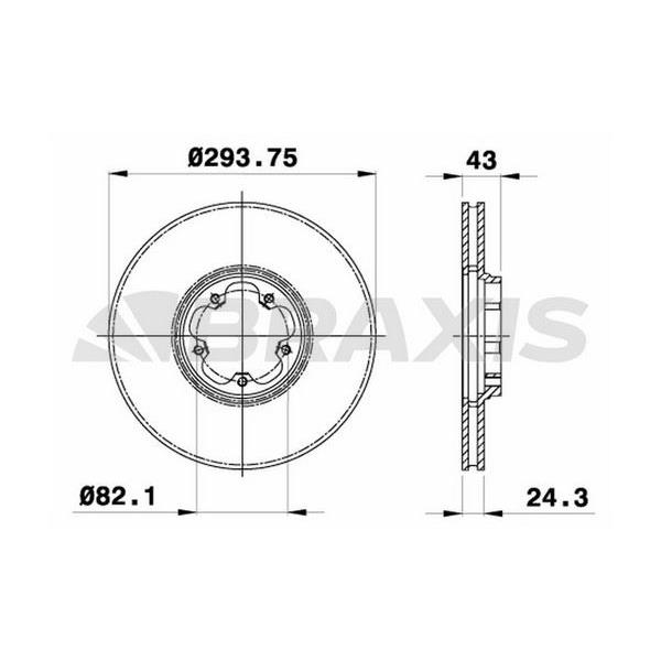 Fren Diski Ön Transit V184 00>06 A.Ceker Olcu: (294 X 43)
