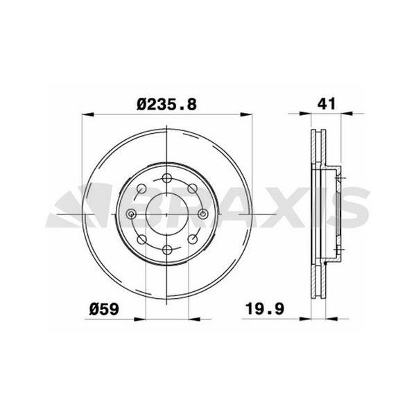 On Fren Diski Aveo T250 T255 05> Kalos 02> Matız 05> Spark 10> Havalı 236Mm