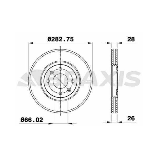 Fren Diski Ön Xantıa P406 Xu10j4r / Ew10j4 (2.0 16V) 2.2Hdı 16V Es9j4s (3.0 V6 24V) / (95 ) Hava Sog