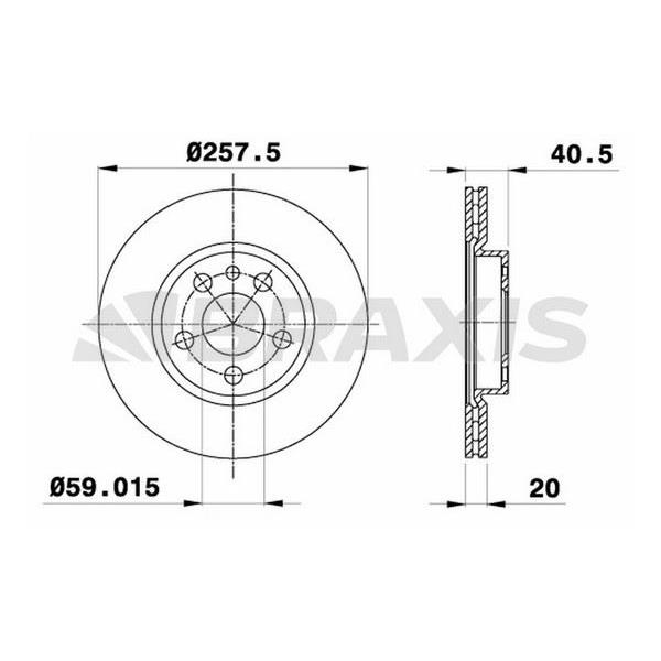 Fren Diski Ön Jumpy Expert Scudo P806 Evasıon 1.9D 1.9Td 96> (Hava Sogutmalı)