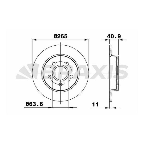 Fren Diski Arka Focus Iı 04 /> Focus Iı C Max 03>07 C Max 07 /> 1.6Tı 16V / 1.6Tdcı / 1.8 Maz